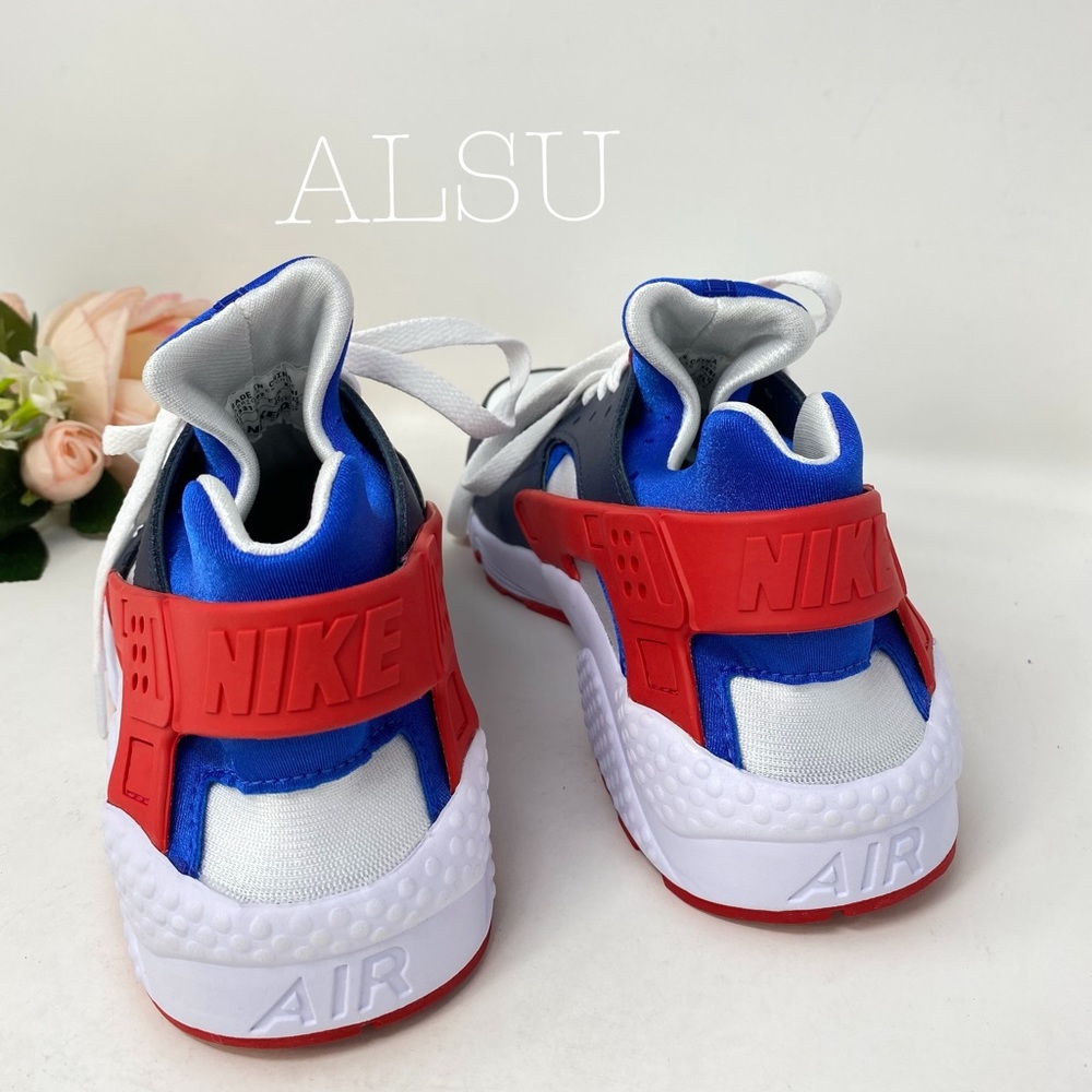NikeID Custom Air Huarache Run White Blue Red W - Picture 4 of 8